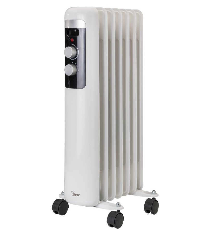 RADIA. 7 ELEMENTI 1500W C/RUOTE; TERMOST E SPIA IP20