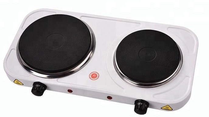 FORNELLO ELETTRICO COOK2 CON DUE PIASTRE IN GHISA Ø15CM + Ø18CM