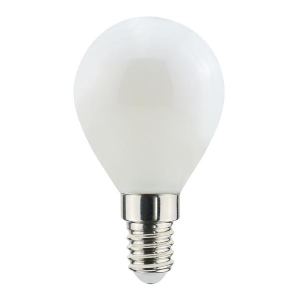 LAMP.LED SFERA E14 6,5W OPALE 3000K 806LM FILOLED G45 RA80 320° 45X80MM