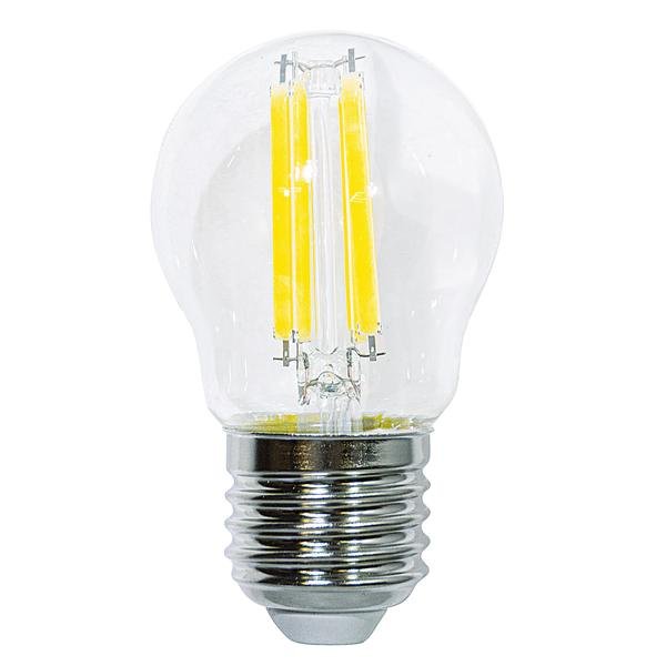 LAMPADA LED SFERA FIL. TRASP. E27 6,5W 3000K 806LM 320° RA80 45X78MM