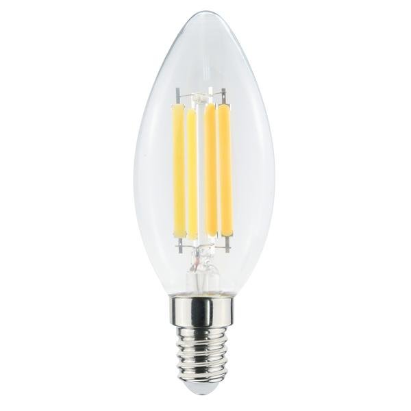 Lampada LED oliva/candela 6,5W E14 2700°K 320°