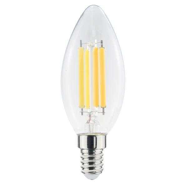 LAMP.LED OLIVA E14 6,5W TRASP 2700K 806LM FILOLED