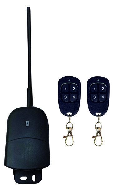 KIT universale x cancello elettrico Ricevitore 2CH con antenna e 2 telecomandi 4CH 433.92Mhz