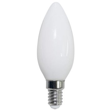 LAMP.LED OLIVA 4,5W E14 FILAM. OPALE 4000K 470LM320° 220V RA80 35X97MM