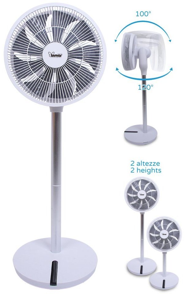 VENTILATORE PIANTANA/TAVOLO Ø.30CM 30W 12 VEL TIMER 16H BIMAR