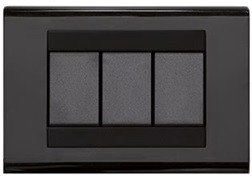 Placca 3P in plastica nera compatibile con Living Classic IMQ