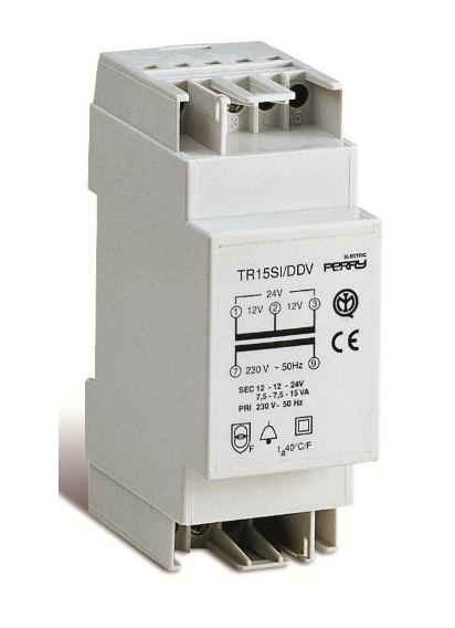 TRASFORMATORE DA BINARIO MODUL. 30VA 230 12-12-24V