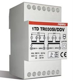 TRASFORMATORE MODULARE 30VA SERVIZIO INTERMITTENTE 230 12-12-24V