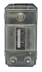 CARICABATTERIE USB A 1 MODULO 5V - 2A (FRONTALINI DISPONIBILI NELLA SEZIONE ACCESSORI)