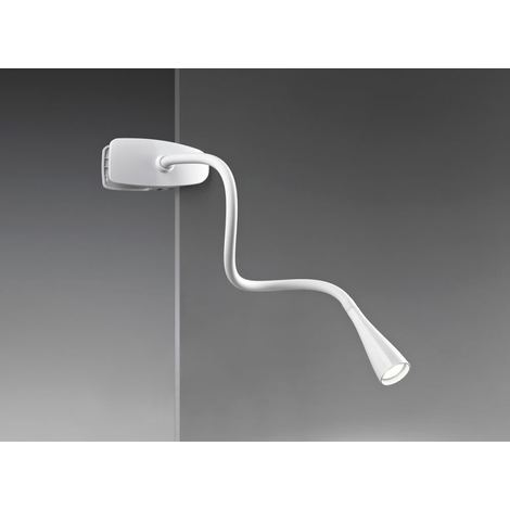 LAMPADA TAVOLO LED 3W PLASTICA FLEX BIANCO C/MORSETTO 300LM LUCE CALDA