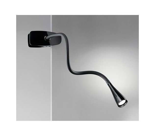 LAMPADA TAVOLO LED 3W PLASTICA FLEX NERO C/MORSETTO 300LM LUCE CALDA