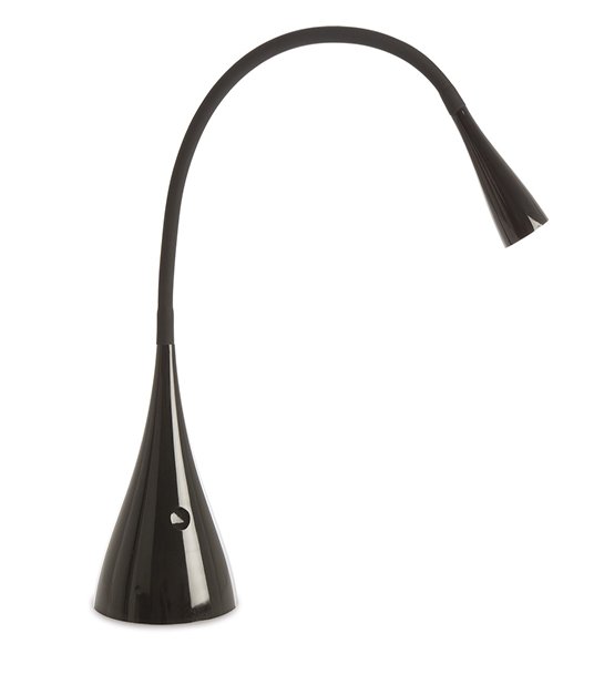 LAMP. TAVOLO FLEX NERA LED 3W LUCE CALDA 3000K DIAM.12XH.50 CM 260LM