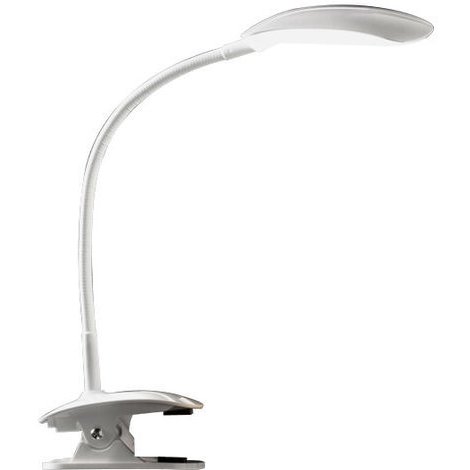 LAMP.TAVOLO FLEX PLASTICA LED C/PINZA BIANCO 40X40CM 5W 480LM