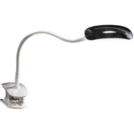 LAMP.TAVOLO FLEX PLASTICA LED C/PINZA NERO 40X40CM 5W 480LM