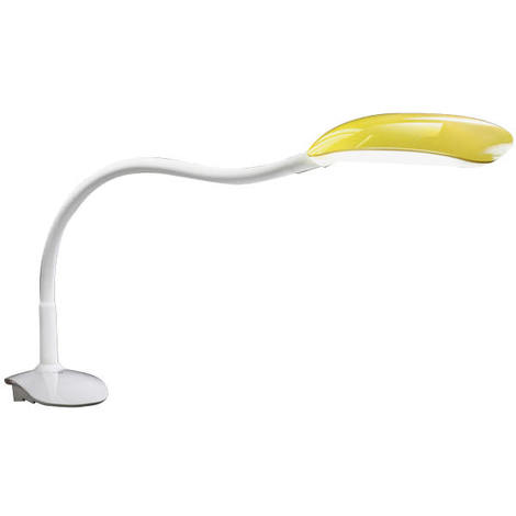 LAMP.TAVOLO FLEX PLASTICA LED C/PINZA GIALLO 40X40CM 5W 480LM