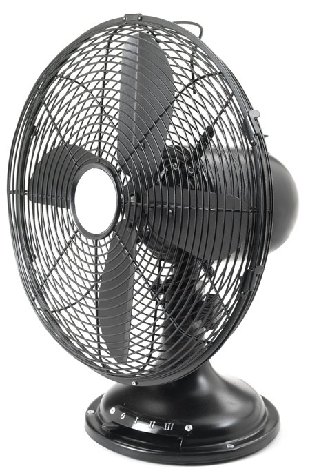 VENTILATILATORE DA TAVOLO MET. NERO Ø.35CM H.42