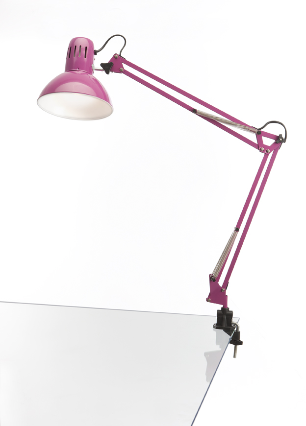 LAMPADA DA TAVOLO ARCHITETTO ORIENTABILE C/MORSETTO FLEX VIOLA