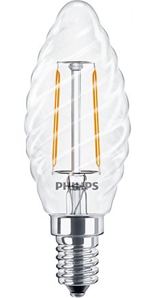 Lampada FILOLED Tortiglione chiara trasparente 2W 2700°K