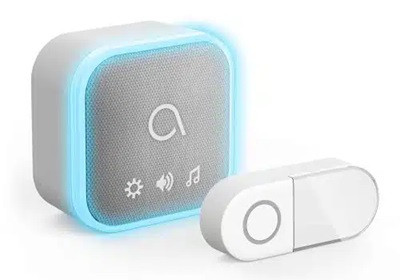 Campanello SONA-T senza fili a batterie retro illuminato con funzione luce FLASH