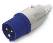 SPINA VOLANTE BLU PROTETTA 2P+T 16A 220V IP44