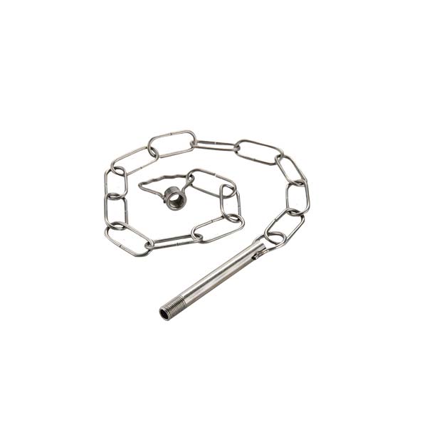Catena ad anelli piccoli cromata 60 cm