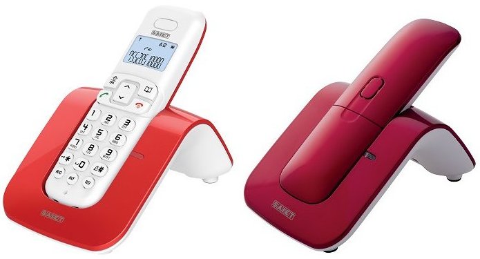 TELEF.CORDLESS DISPLAY ROSSO SAIET 13500784