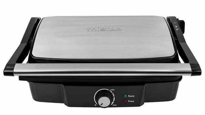 TOSTAPANE GRILL A CONTATTO 700W C/SOLL.MANIGLIA 7 IMP.REG. C/PINZE
