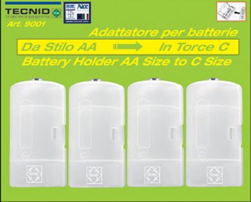 ADATTATORE BATTERIE FORMATO 1/2 TORCIA