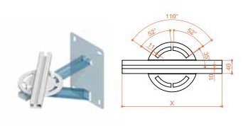 SUPPORTO ORIENTABILE 300MM