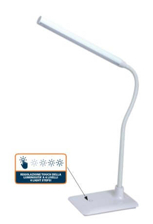 Lampada da tavolo SLIM bianca 6W 4000°K IP20