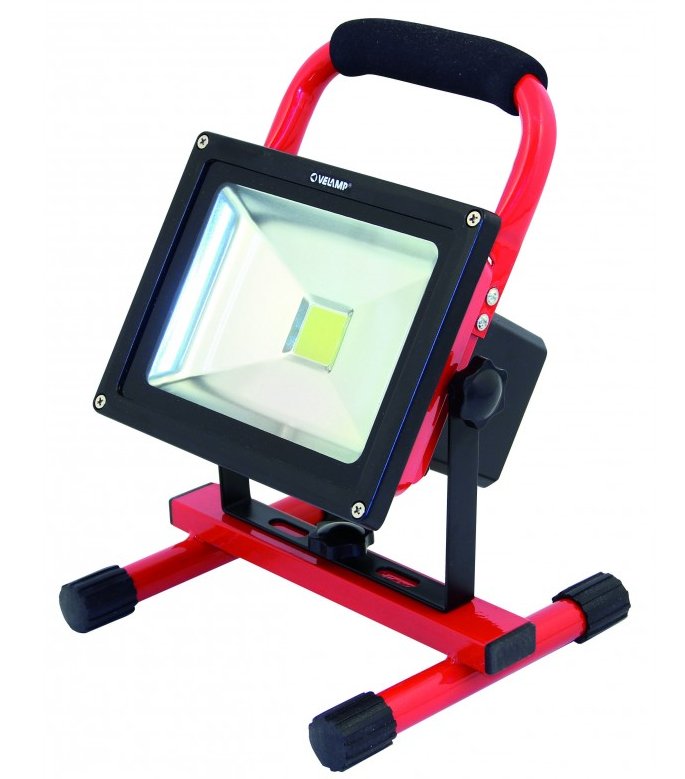 FARO LED COB 20W RICARICABILE ROSSO 1200 LUMEN