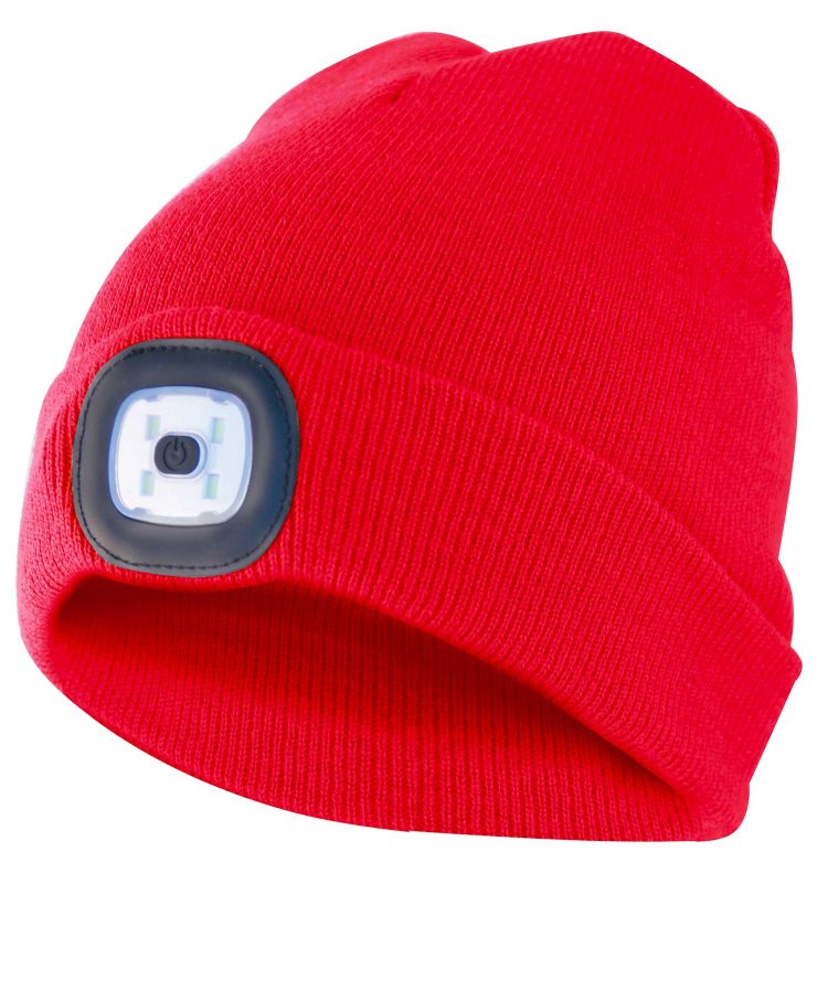 CAPPELLINO IN STOFFA CON LUCE LED ROSSO RICARICABILE