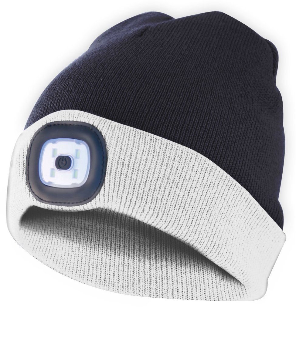 CAPPELLINO IN STOFFA CON LUCE LED BIANCONERO RICARICABILE