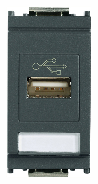 PRESA USB GRIGIO