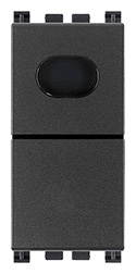 PULSANTE 1P NO 10A CON SPIA GRIGIO