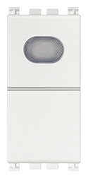 PULSANTE 1P NO 10A CON SPIA BIANCO