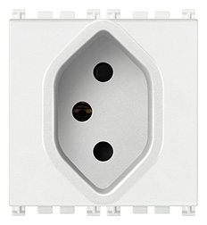 PRESA SICURY 2P+T 10A SVIZZERO 13 BIANCO