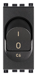 INTERRUTTORE MT 1P+N C6 120-230V GRIGIO