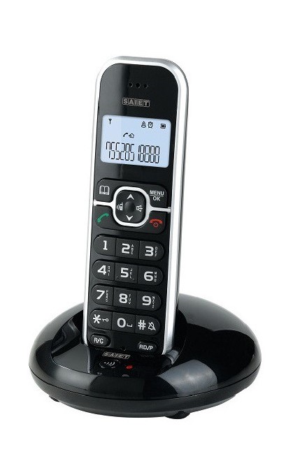 CORDLESS DECT GAP DISPLAY LCD IDENT.CHIAMATE NERO