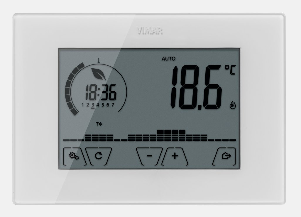 CRONOTERMOSTATO TOUCH PARETE BATT.BIANCO