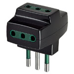 ADATTATORE MULTIPLO 10A S11+3P11 NERO