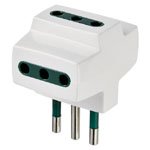 ADATTATORE MULTIPLO 10A S11+3P11 BIANCO