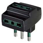 ADATTATORE MULTIPLO 16A S17+3P17/11 NERO