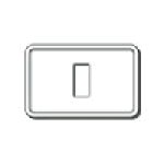 Placca 1M resina scatto bianco