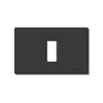Placca 1M allum. scatto nero