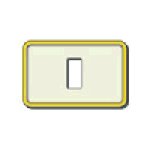 Placca 2M resina scatto AVORIO-ORO