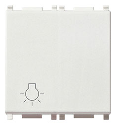 Pulsante 1P NO 10A 2M luce BIANCO