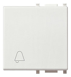Tasto 2M simbolo campanello BIANCO