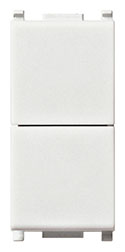 Due pulsanti indipendenti 1P NO+NO10A BIANCO