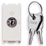 Interruttore 2P 16AX +chiave UNIF.BIANCO